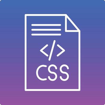 Css icon on purple and white background vector