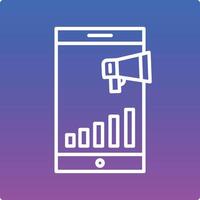 A smartphone with a bar chart on it vector