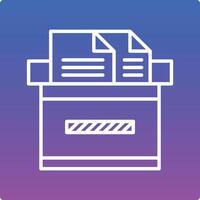 Documents Box Illustration Icon vector