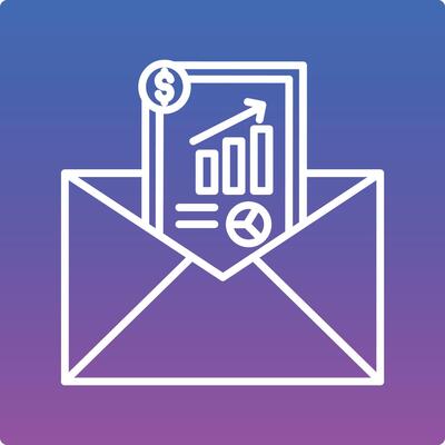 Email Statistics Illustration Icon