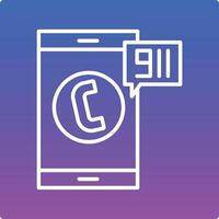 Call 911 Illustration Icon vector