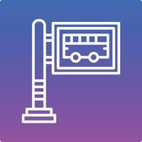 Bus Stop Illustration Icon vector