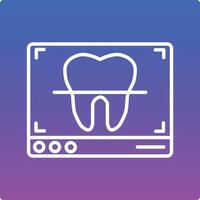 Tooth Xray Illustration Icon vector