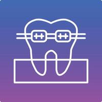 Tooth Braces Illustration Icon vector