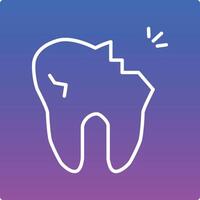 Broken Tooth Illustration Icon vector
