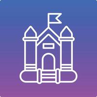 Bouncy Castle Illustration Icon vector