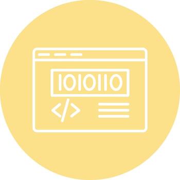 Binary Code Illustration Icon vector