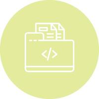 Coding Folder Illustration Icon vector