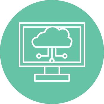 nube informática ilustración icono vector