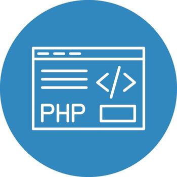 PHP Coding Illustration Icon vector