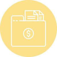 Folder with Files Illustration Icon vector