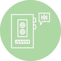 Voice Recorder Illustration Icon vector