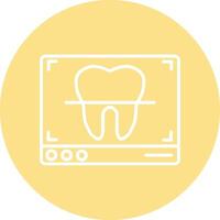 Tooth Xray Illustration Icon vector