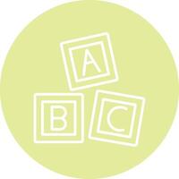 ABC Blocks Illustration Icon vector