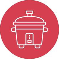 Rice Cooker Illustration Icon vector