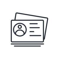 personal information icon. .Editable stroke.linear style sign for use web design,logo.Symbol illustration. vector
