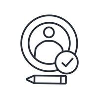 profile icon. .Editable stroke.linear style sign for use web design,logo.Symbol illustration. vector