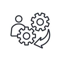 settings icon. .Editable stroke.linear style sign for use web design,logo.Symbol illustration. vector