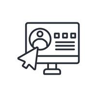 account icon. .Editable stroke.linear style sign for use web design,logo.Symbol illustration. vector