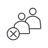 Delete icon. .Editable stroke.linear style sign for use web design,logo.Symbol illustration. vector