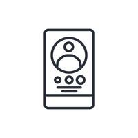 username icon. .Editable stroke.linear style sign for use web design,logo.Symbol illustration. vector