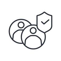 Security icon. .Editable stroke.linear style sign for use web design,logo.Symbol illustration. vector