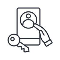 access icon. .Editable stroke.linear style sign for use web design,logo.Symbol illustration. vector