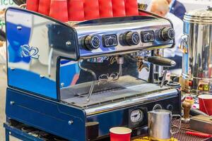 Machine for creating coffee in a cafe or at home photo