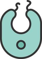 Baby Bib icon image. Suitable for mobile apps, web apps and print media. vector