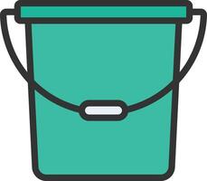 Bucket icon image. Suitable for mobile apps, web apps and print media. vector