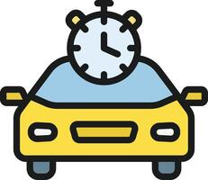 Busy Taxi icon image. Suitable for mobile apps, web apps and print media. vector