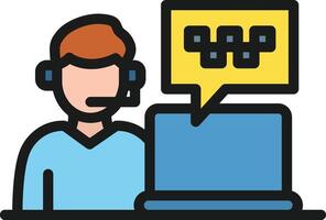 Call Center icon image. Suitable for mobile apps, web apps and print media. vector