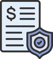 Business Insurance icon image. Suitable for mobile apps, web apps and print media. vector