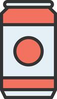 Can icon image. Suitable for mobile apps, web apps and print media. vector