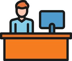 Cashier icon image. Suitable for mobile apps, web apps and print media. vector