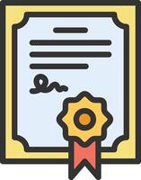 Certificate icon image. Suitable for mobile apps, web apps and print media. vector