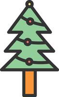 Christmas Tree icon image. Suitable for mobile apps, web apps and print media. vector