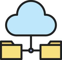 Cloud Storage icon image. Suitable for mobile apps, web apps and print media. vector