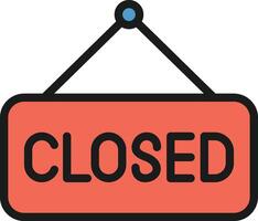 Closed Sign icon image. Suitable for mobile apps, web apps and print media. vector