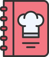Cookbook icon image. Suitable for mobile apps, web apps and print media. vector