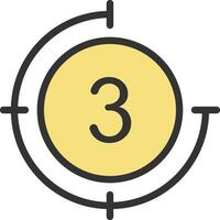 Countdown icon image. Suitable for mobile apps, web apps and print media. vector