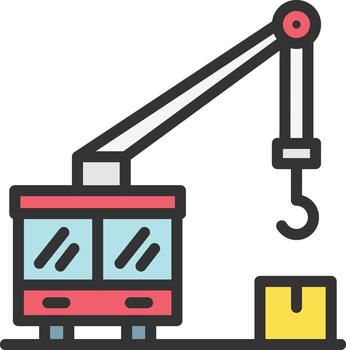 grua icono imagen. adecuado para móvil aplicaciones, web aplicaciones y impresión medios de comunicación. vector