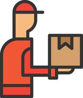 Delivery Man icon image. Suitable for mobile apps, web apps and print media. vector