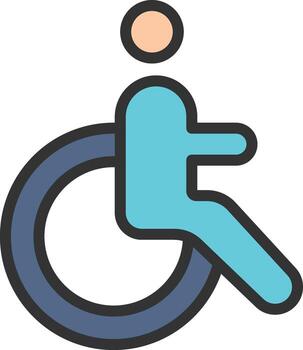 Disabled icon image. Suitable for mobile apps, web apps and print media. vector