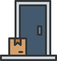 Door Delivery icon image. Suitable for mobile apps, web apps and print media. vector