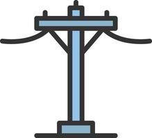 Electric Pole icon image. Suitable for mobile apps, web apps and print media. vector