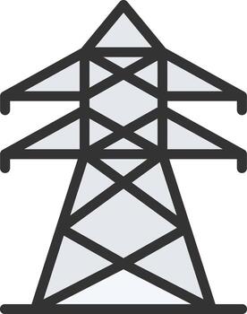 Electric Tower icon image. Suitable for mobile apps, web apps and print media. vector