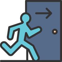 Exit icon image. Suitable for mobile apps, web apps and print media. vector