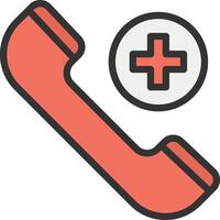 Emergency Phone icon image. Suitable for mobile apps, web apps and print media. vector