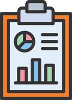 Financial Report icon image. Suitable for mobile apps, web apps and print media. vector